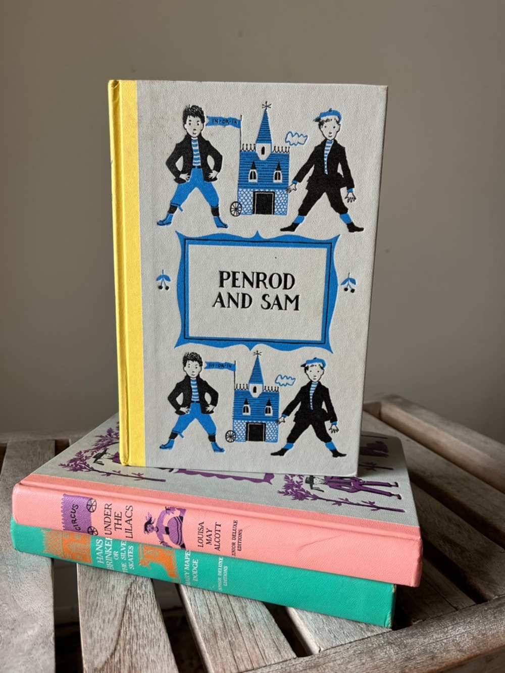 Vintage Penrod and Sam Junior Deluxe Edition Yellow Spine Illustrated Book Decor